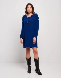 Vestito in velluto con drappeggi