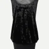 Vestito in velluto con inserti in tulle