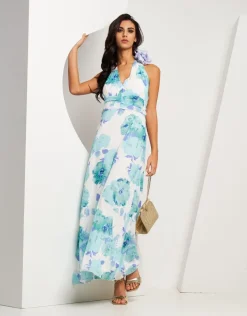 Vestito lungo fantasia floreale