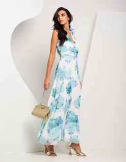 Vestito lungo fantasia floreale