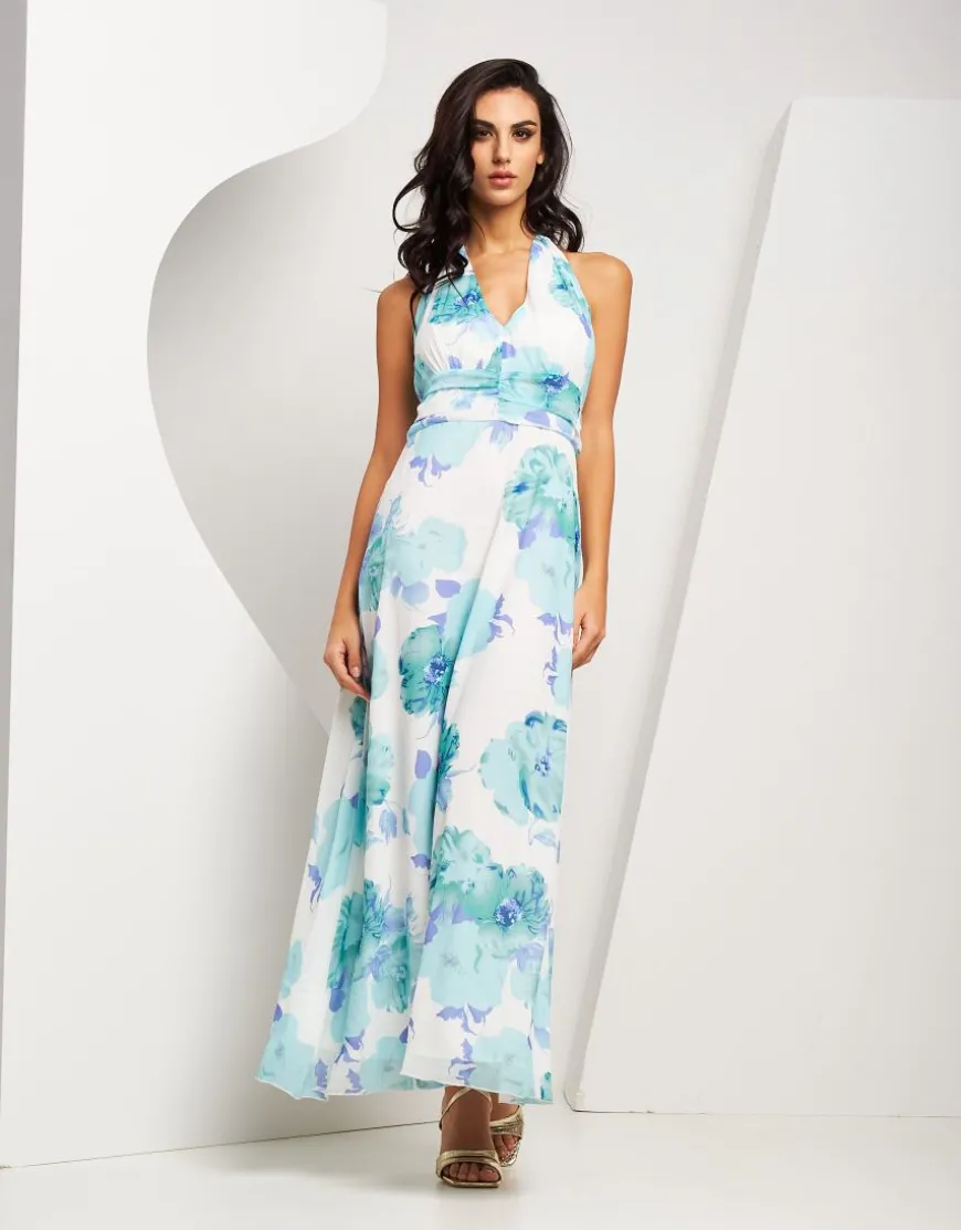 Vestito lungo fantasia floreale