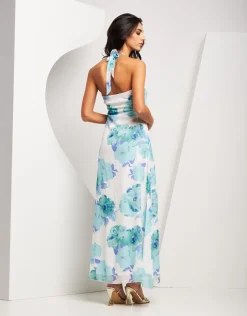 Vestito lungo fantasia floreale