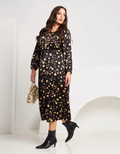 Vestito lungo fantasia pois con coulisse