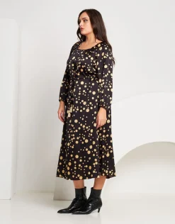 Vestito lungo fantasia pois con coulisse