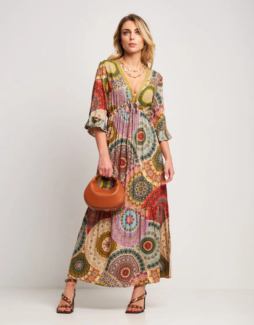 Vestito lungo in fantasia mandala