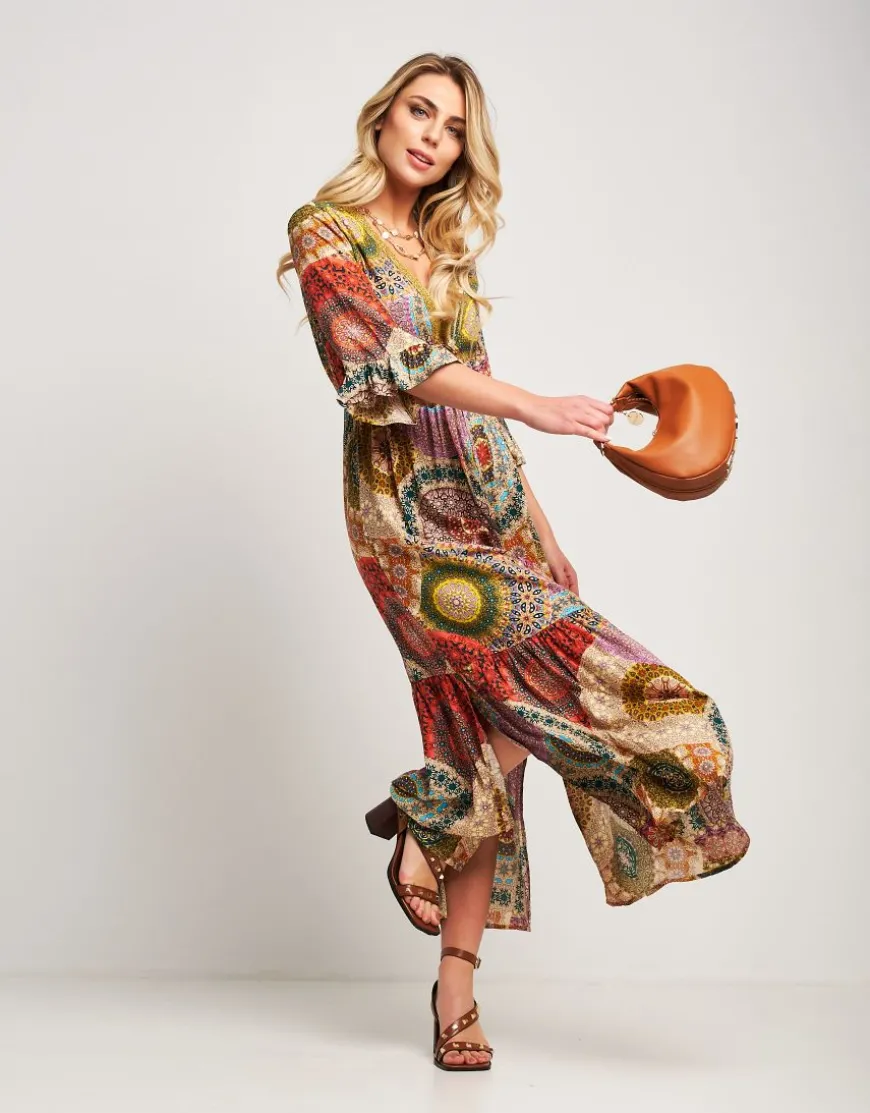 Vestito lungo in fantasia mandala