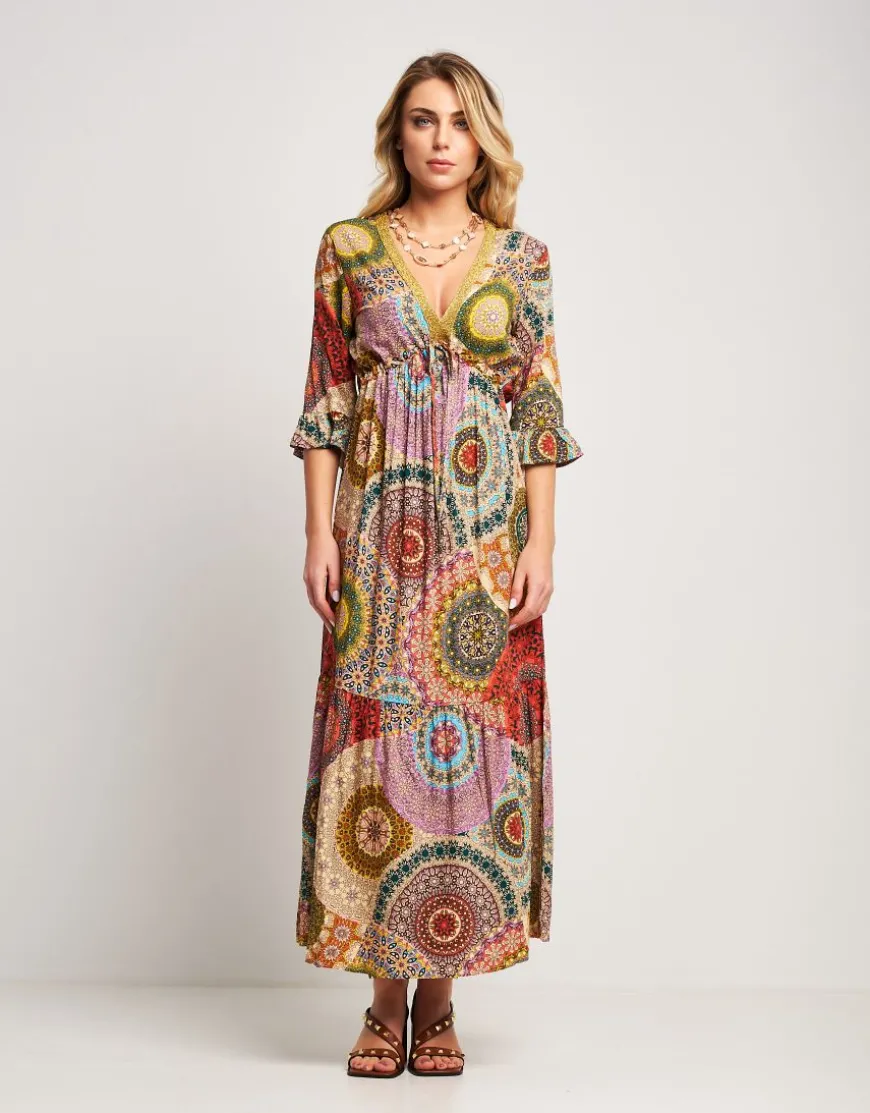 Vestito lungo in fantasia mandala