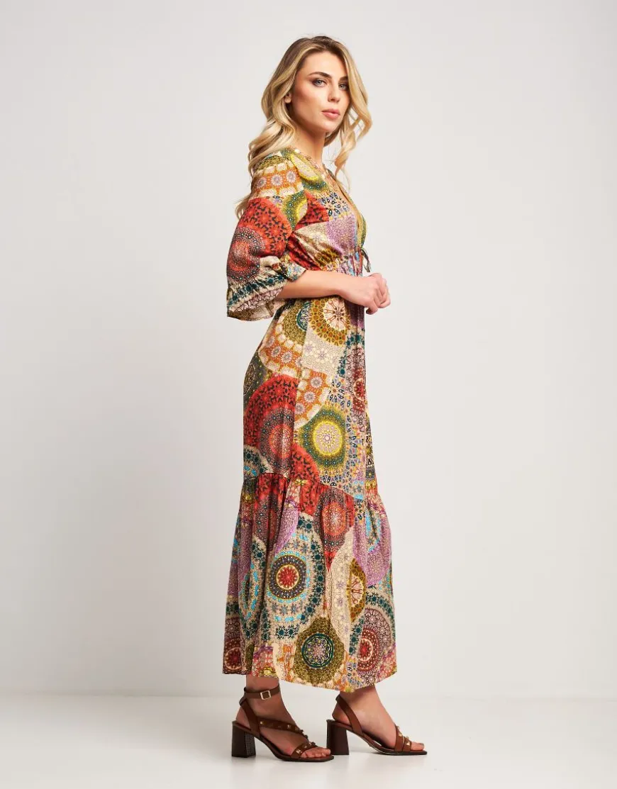 Vestito lungo in fantasia mandala